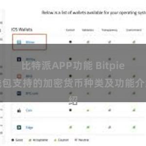 比特派APP功能 Bitpie钱包支持的加密货币种类及功能介绍