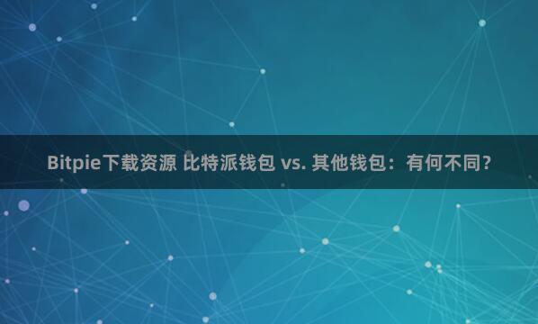 Bitpie下载资源 比特派钱包 vs. 其他钱包：有何不同？