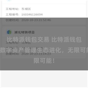 比特派钱包交易 比特派钱包：数字资产管理生态进化，无限可能！