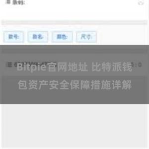 Bitpie官网地址 比特派钱包资产安全保障措施详解