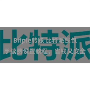 Bitpie转账 比特派钱包手续费设置教程，省钱又安全