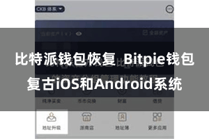 比特派钱包恢复  Bitpie钱包复古iOS和Android系统